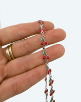 Micro Cherry š Chain Wristlet in Stainless Steel