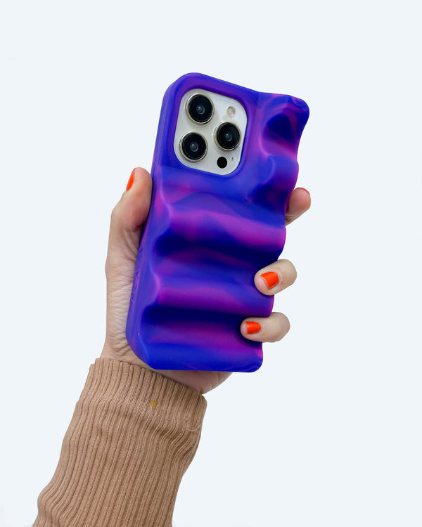 Nami Phone Case in Purple Pink Blue Velvet