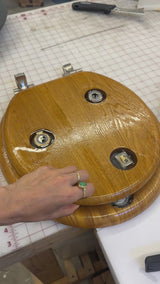 Timeless Wooden Toilet Seat in Round