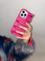 Pink 3d ergonomic phone case and phone stand