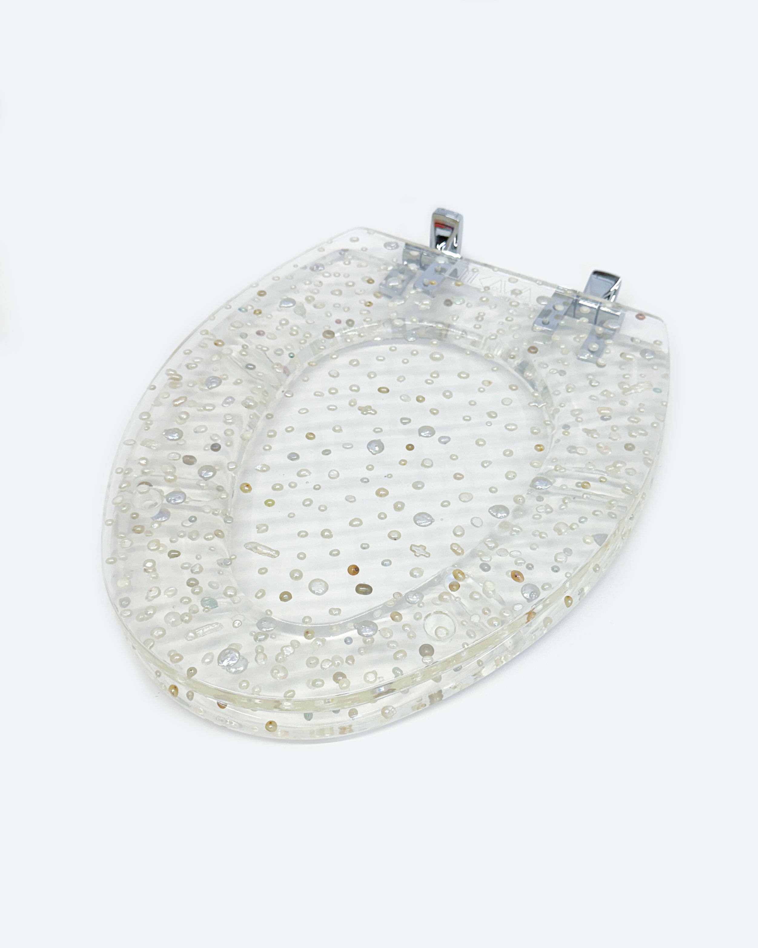 Custom Pearl Inlay Toilet Seat
