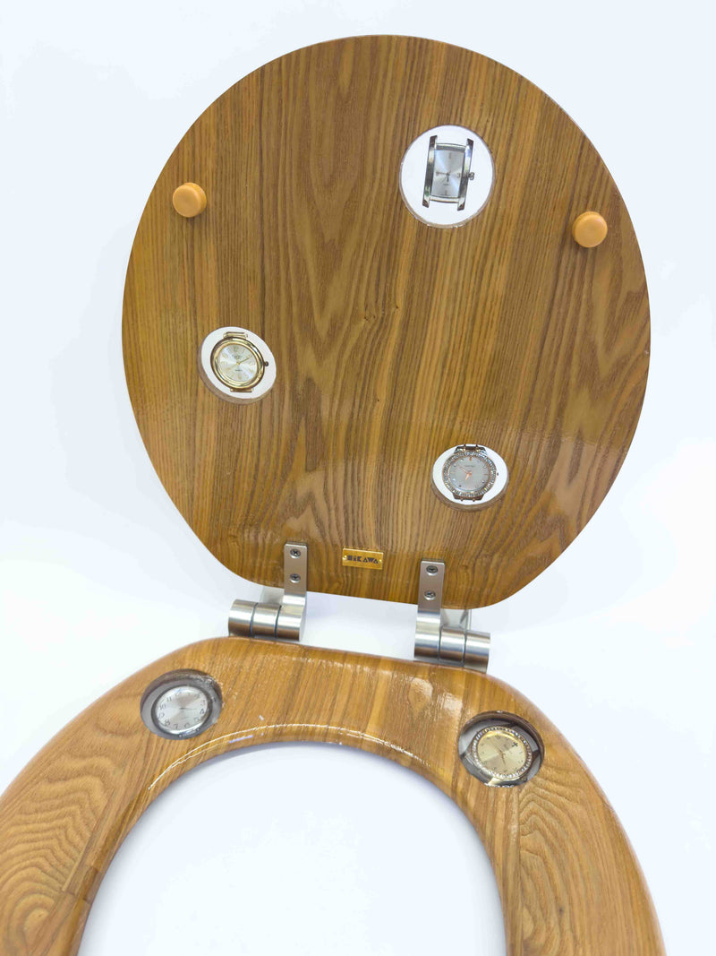 Time is Relative Toilet Seat in Round