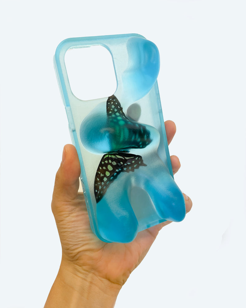 Ishi Phone Case in Blue Butterfly