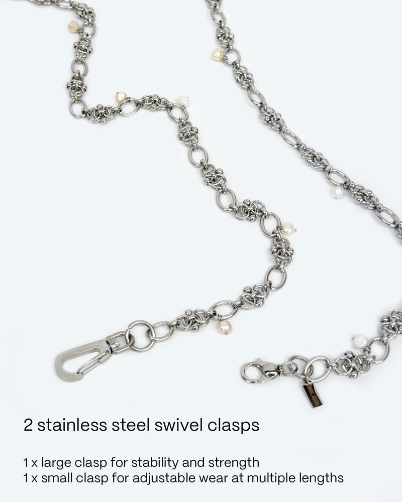 The Chain Crossbody with Pearls