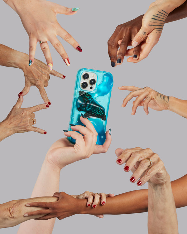 Ishi Phone Case in Blue Butterfly