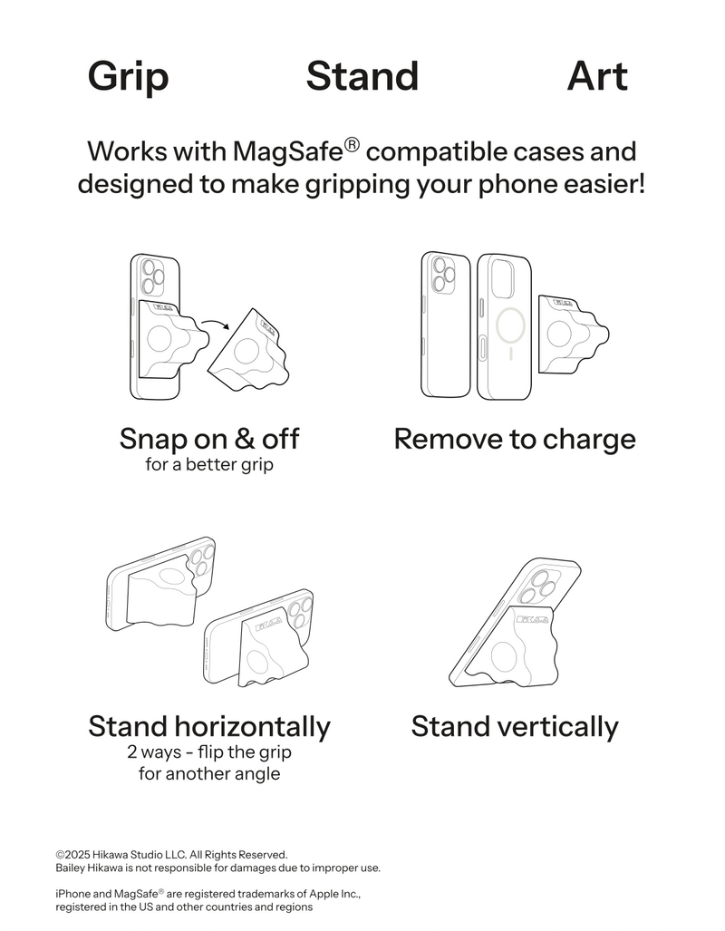 Hikawa Adaptive Grip & Stand in Blurple Swirl