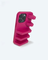Pink 3d ergonomic phone case and phone stand