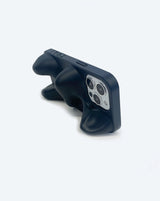 Black organic shaped 3d ergonomic phone case and phone stand