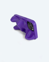 Purple organic shaped 3d ergonomic phone case and phone stand