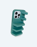 Green 3d ergonomic phone case and phone stand